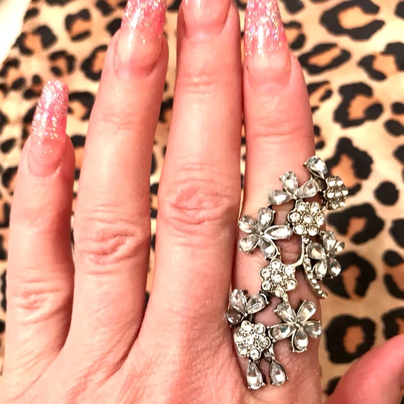 Jewelry - Fashion Zircon & Rhinestone Flower Ring
